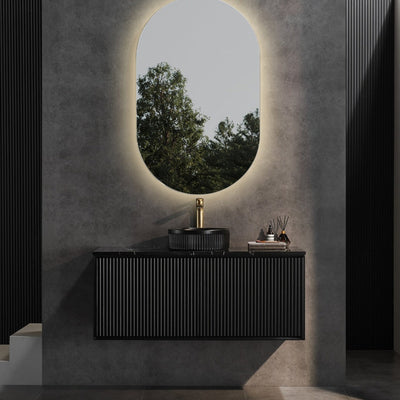 CETO KIRRIBILLI MATTE BLACK 1200MM SINGLE BOWL WALL HUNG VANITY