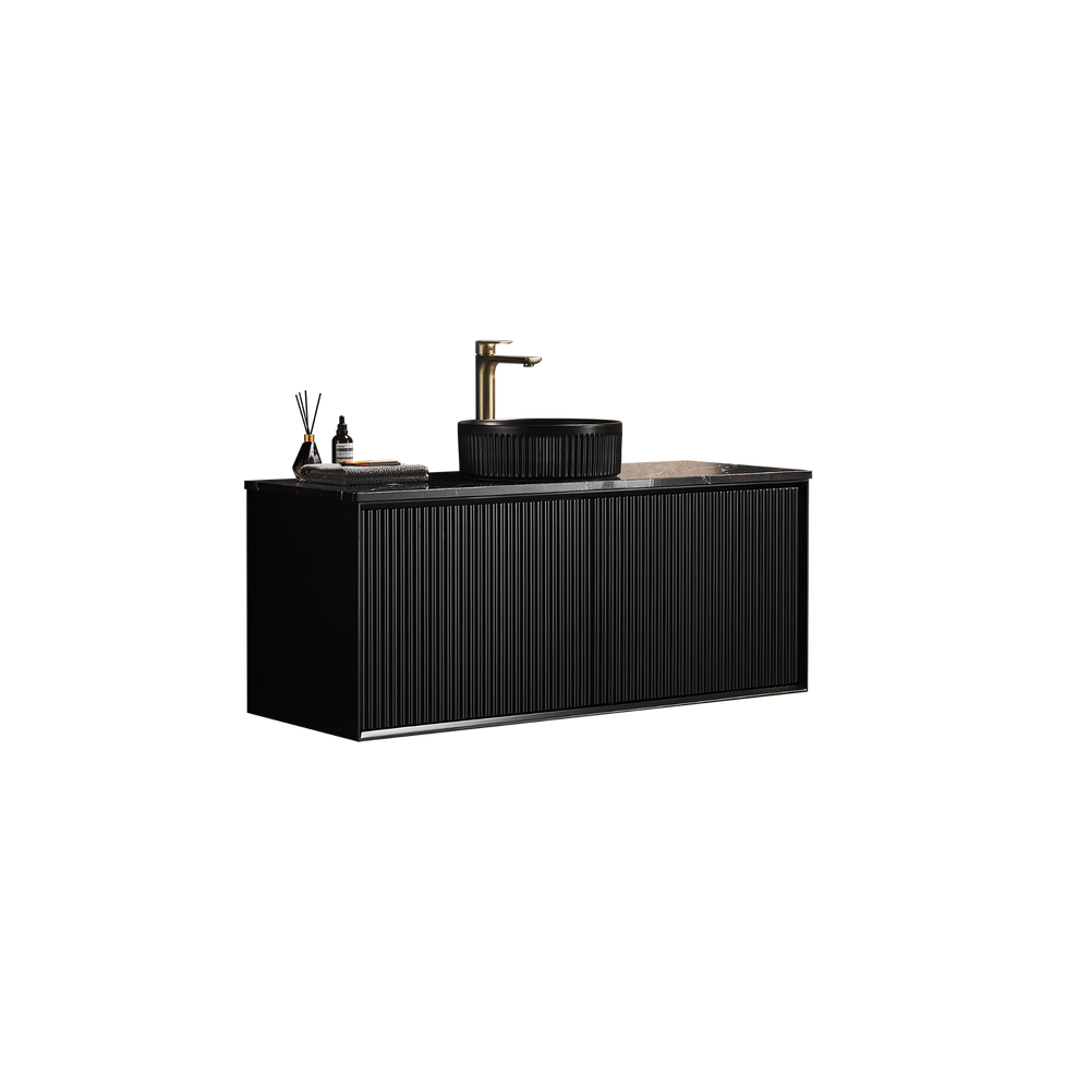 CETO KIRRIBILLI MATTE BLACK 1200MM SINGLE BOWL WALL HUNG VANITY
