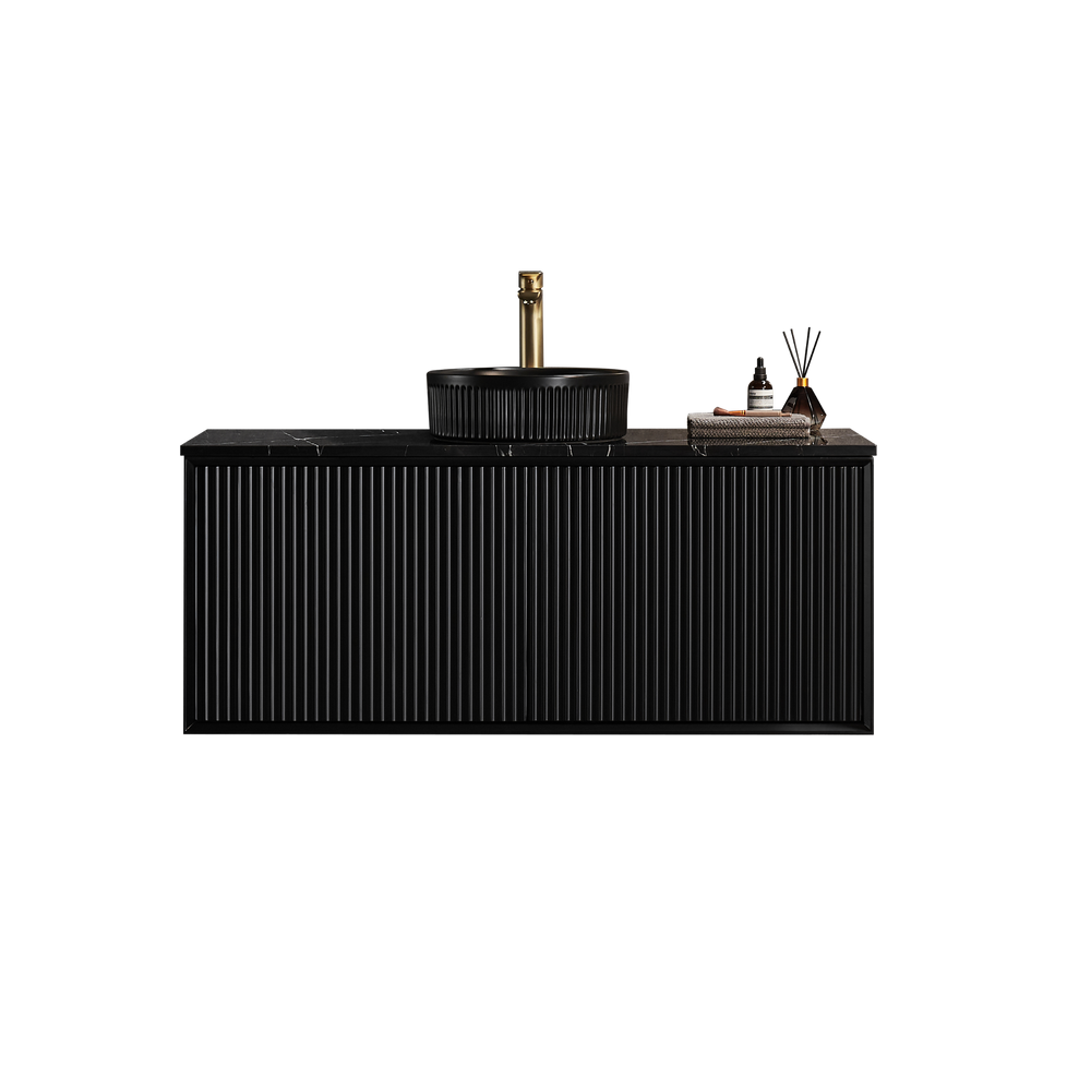 CETO KIRRIBILLI MATTE BLACK 1200MM SINGLE BOWL WALL HUNG VANITY