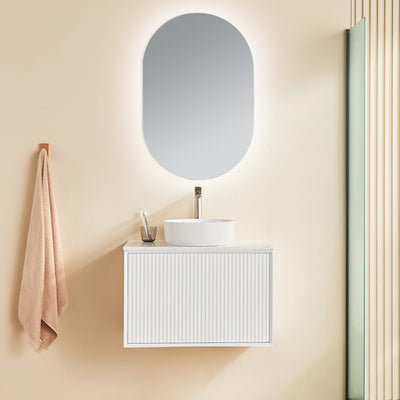 CETO KIRRIBILLI MATTE WHITE 750MM SINGLE BOWL WALL HUNG VANITY