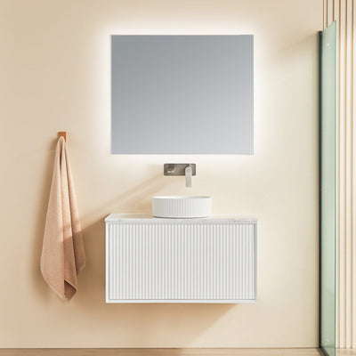 CETO KIRRIBILLI MATTE WHITE 900MM SINGLE BOWL WALL HUNG VANITY