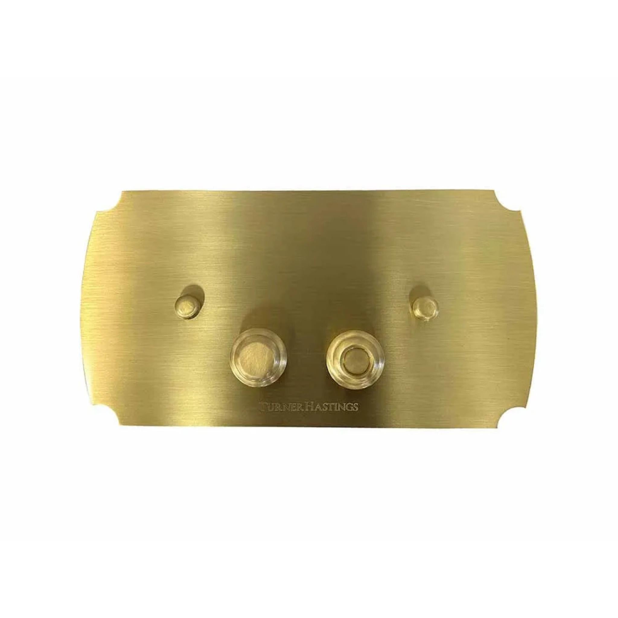TURNER HASTINGS CLAREMONT MECHANICAL FLUSH PLATE 330MM BRUSHED BRASS