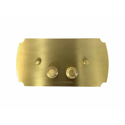 TURNER HASTINGS CLAREMONT MECHANICAL FLUSH PLATE 330MM BRUSHED BRASS