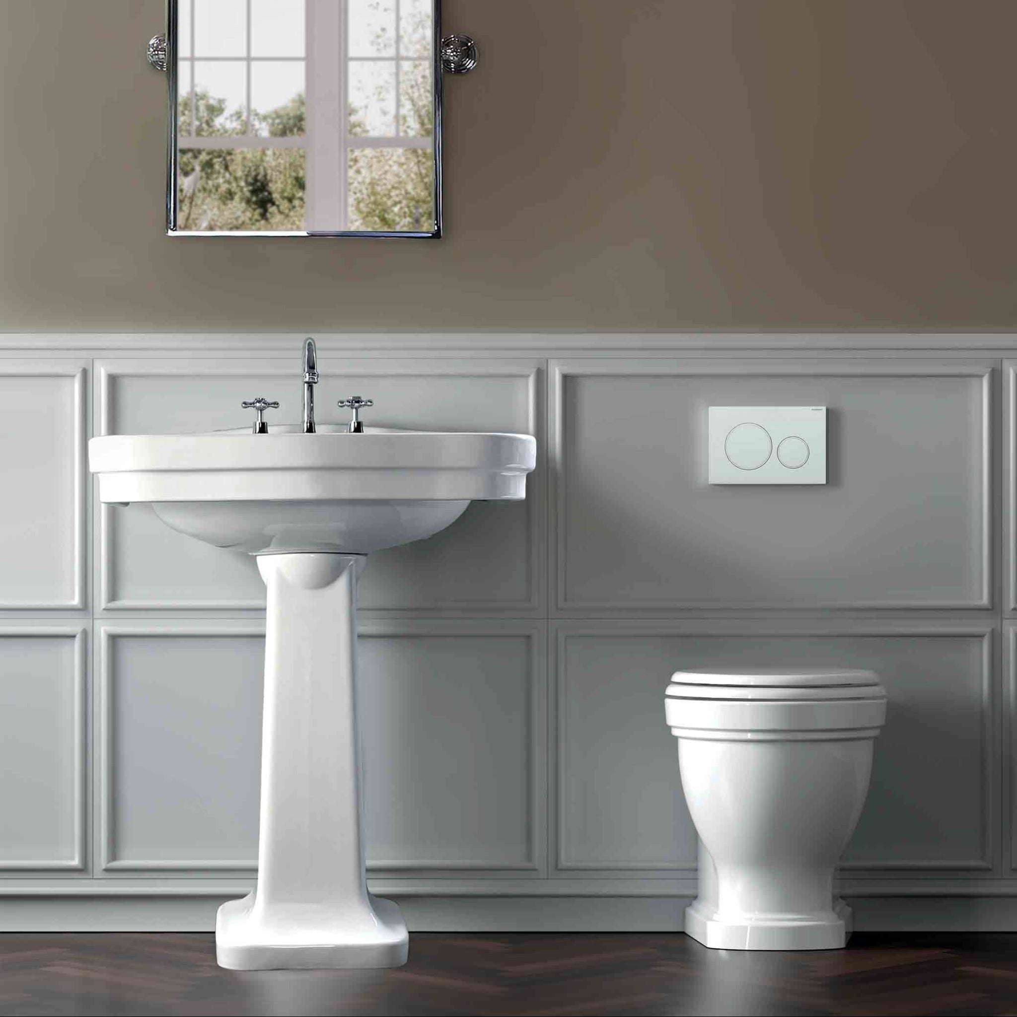 TURNER HASTINGS CLAREMONT WALL FACED PAN GLOSS WHITE