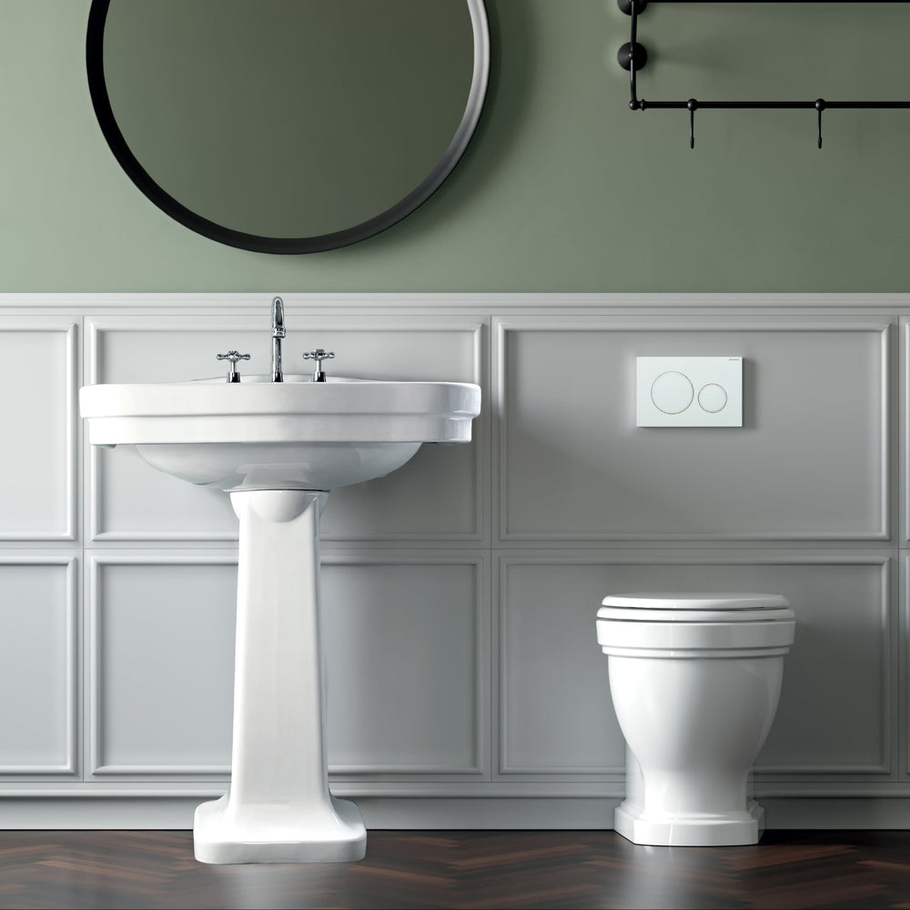 TURNER HASTINGS CLAREMONT WALL FACED PAN GLOSS WHITE