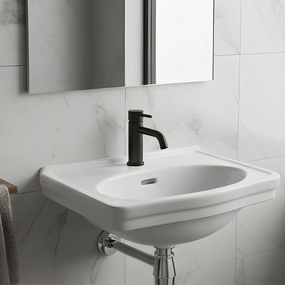 TURNER HASTINGS CLAREMONT WALL HUNG BASIN GLOSS WHITE 380MM