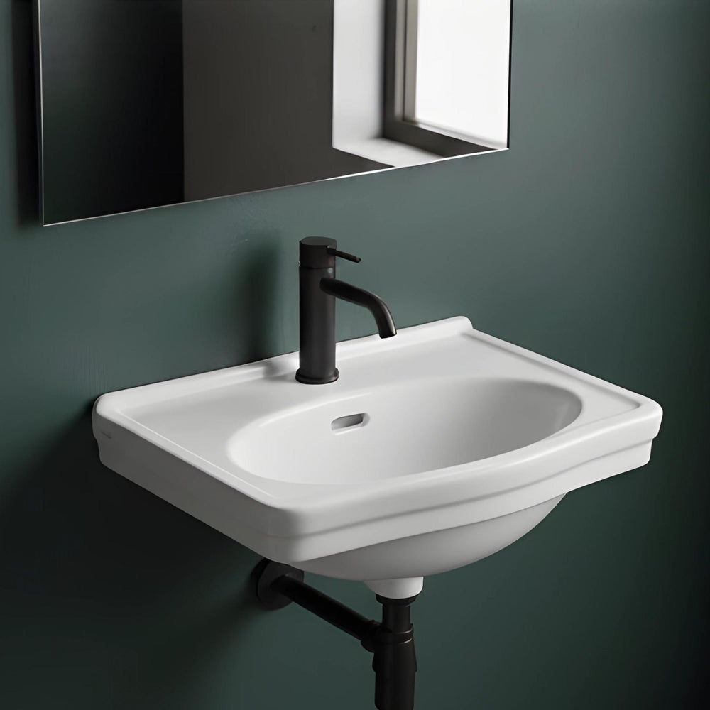 TURNER HASTINGS CLAREMONT WALL HUNG BASIN GLOSS WHITE 380MM
