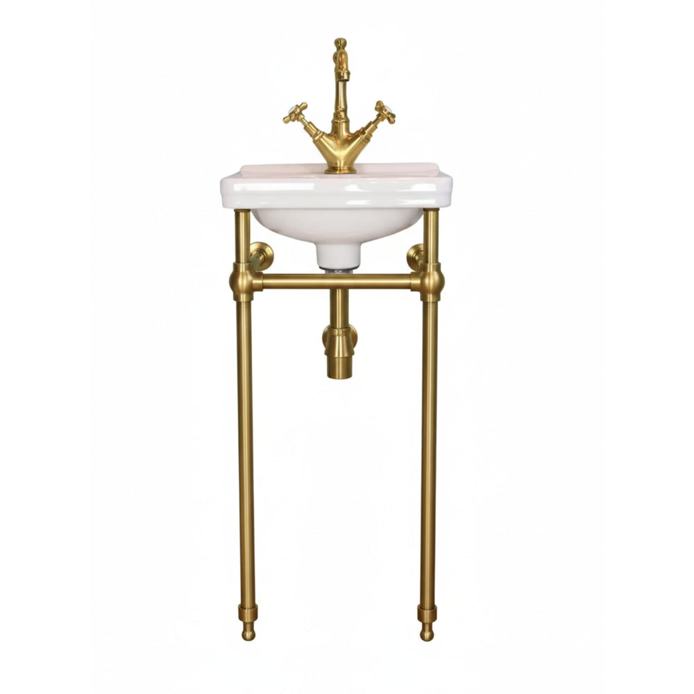 TURNER HASTINGS CLAREMONT NUOVO BASIN STAND BRUSHED BRASS 380MM