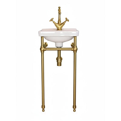 TURNER HASTINGS CLAREMONT NUOVO BASIN STAND BRUSHED BRASS 380MM