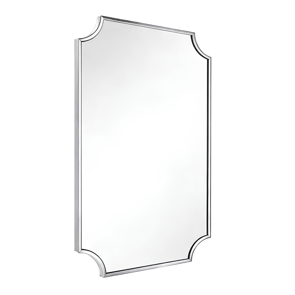 TURNER HASTINGS CLAREMONT SCALLOPED FRAMED MIRROR CHROME 500X800MM