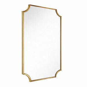 TURNER HASTINGS CLAREMONT SCALLOPED FRAMED MIRROR BRUSHED BRASS 500X800MM