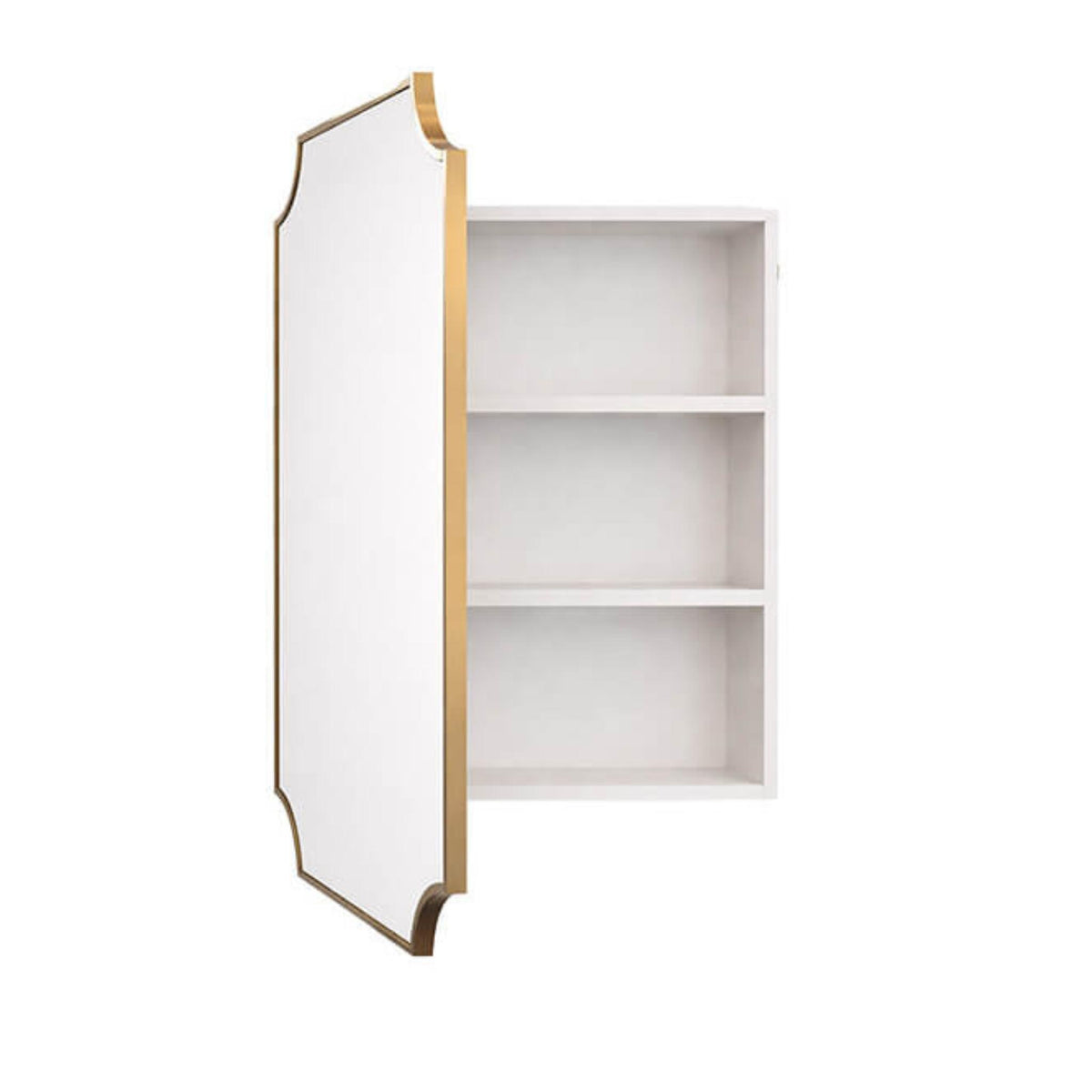 TURNER HASTINGS CLAREMONT BRUSHED BRASS MIRROR SHAVING CABINET 500X800MM