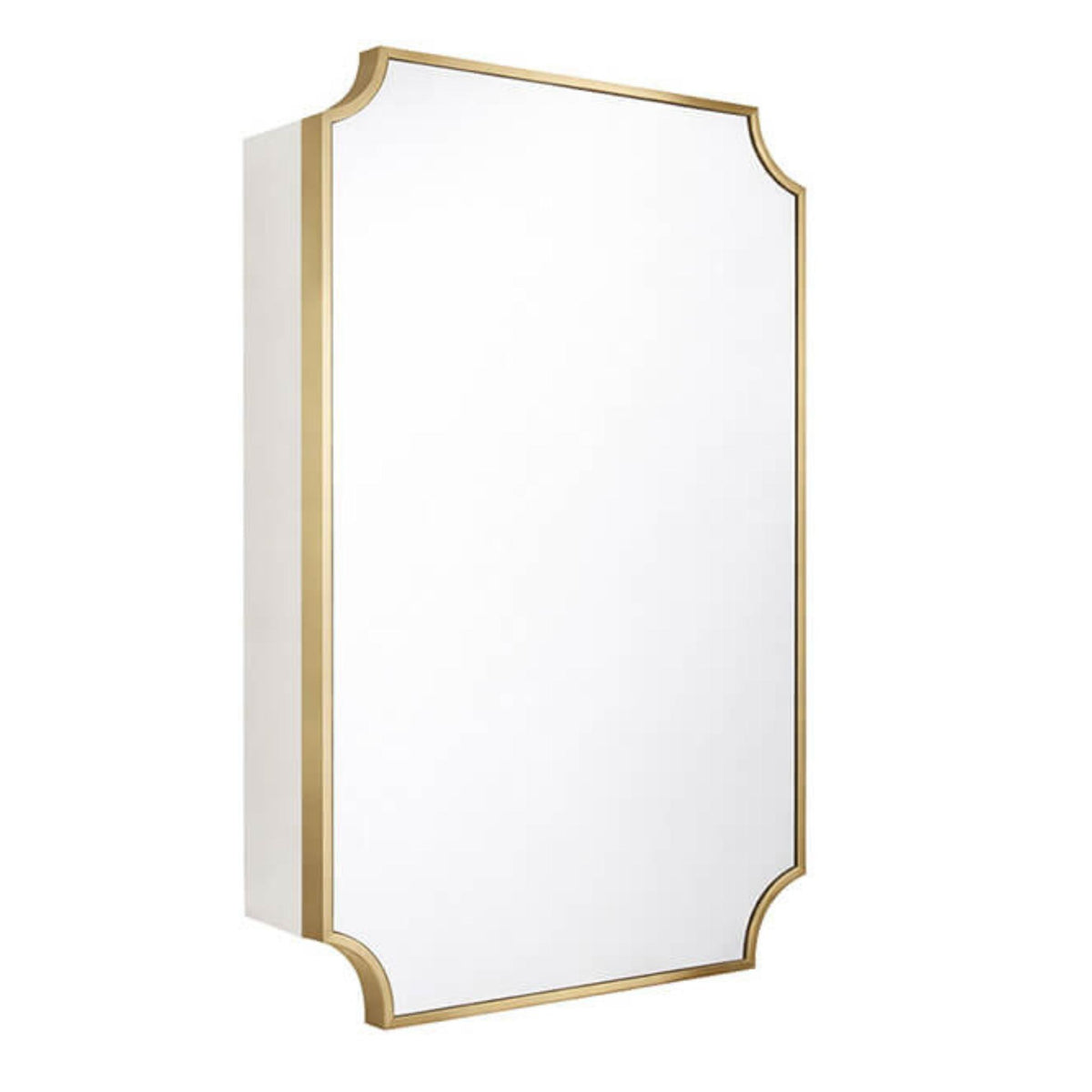 TURNER HASTINGS CLAREMONT BRUSHED BRASS MIRROR SHAVING CABINET 500X800MM