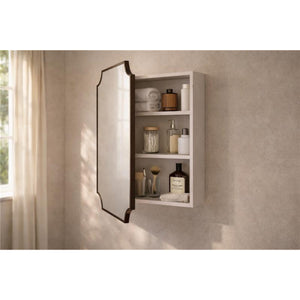 TURNER HASTINGS CLAREMONT ENGLISH BRONZE MIRROR SHAVING CABINET 500X800MM