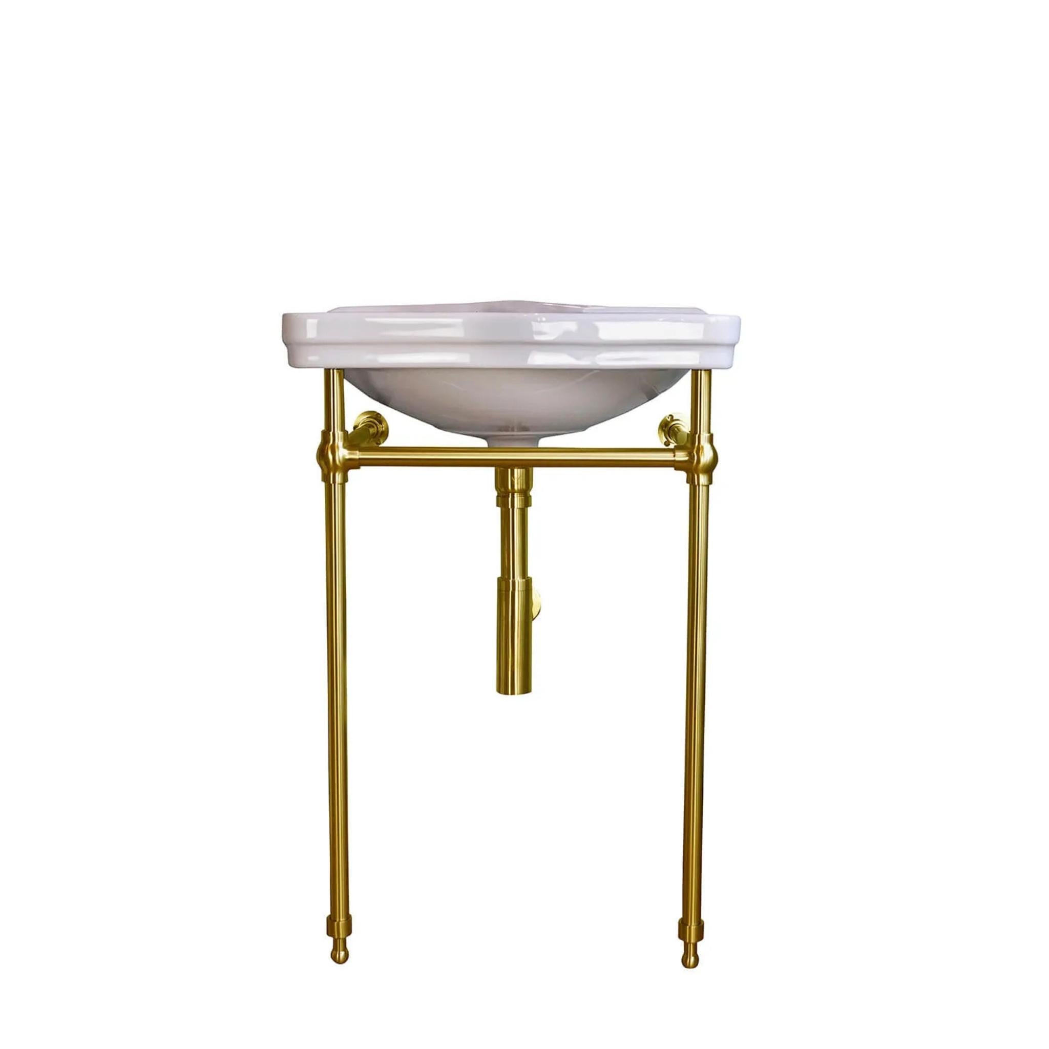 TURNER HASTINGS CLAREMONT NUOVO BASIN STAND BRUSHED BRASS 580MM