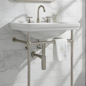 TURNER HASTINGS CLAREMONT NUOVO BASIN STAND BRUSHED NICKEL 580MM