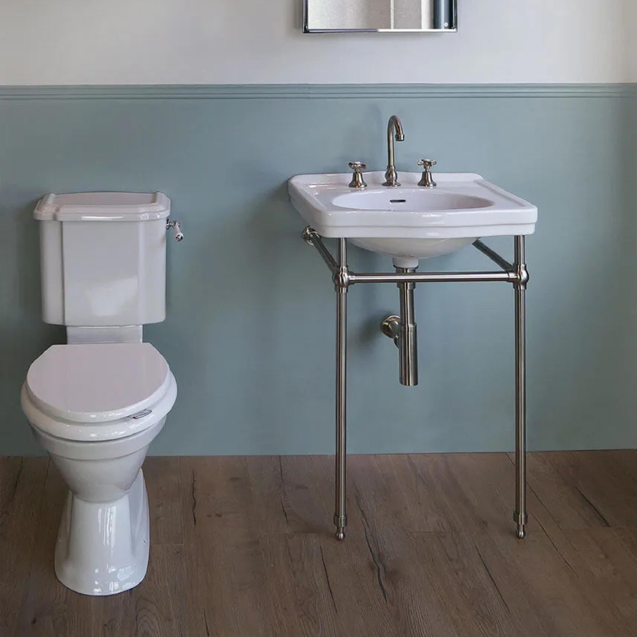 TURNER HASTINGS CLAREMONT NUOVO BASIN STAND BRUSHED NICKEL 580MM