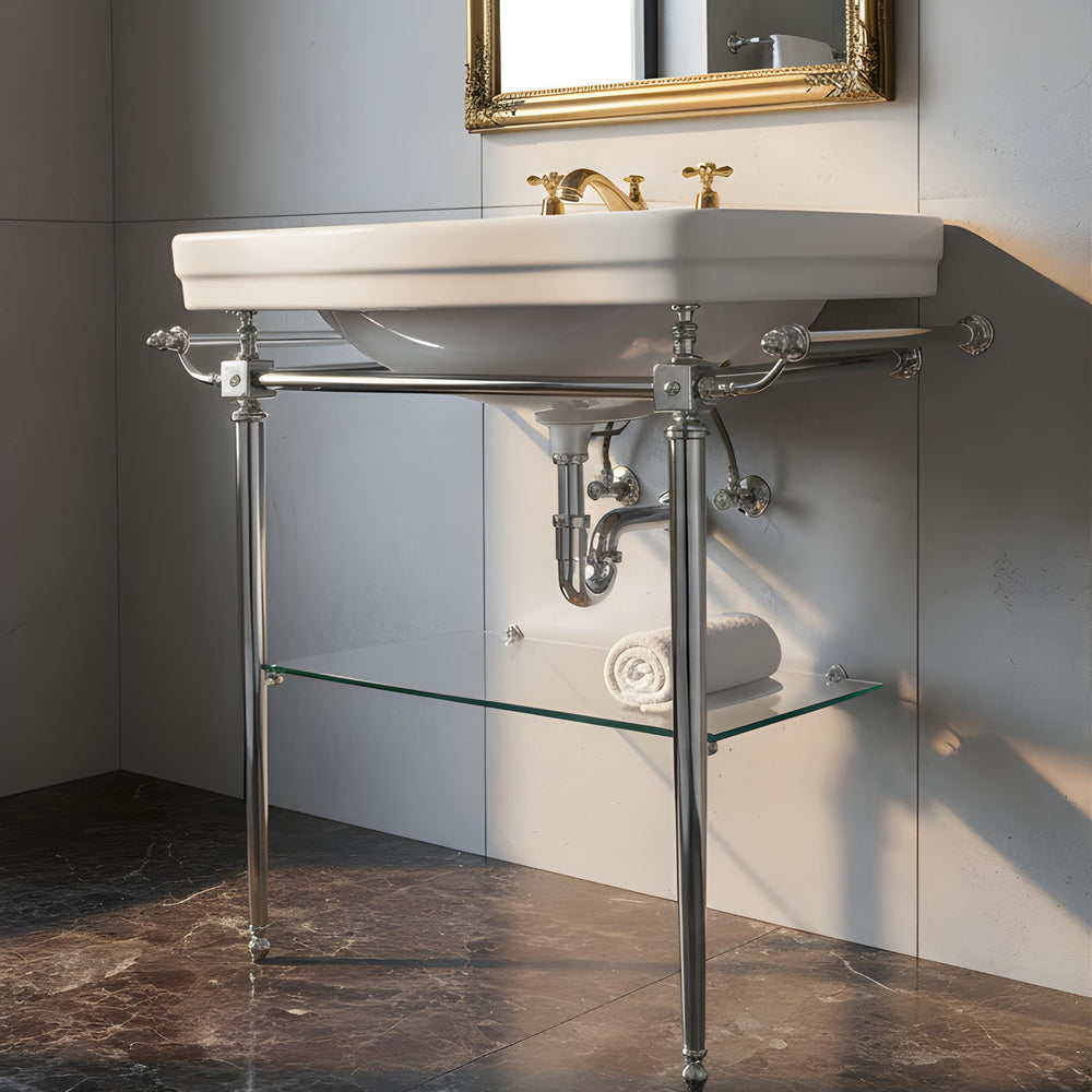 TURNER HASTINGS CLAREMONT ENGLISH BASIN STAND CHROME 580MM