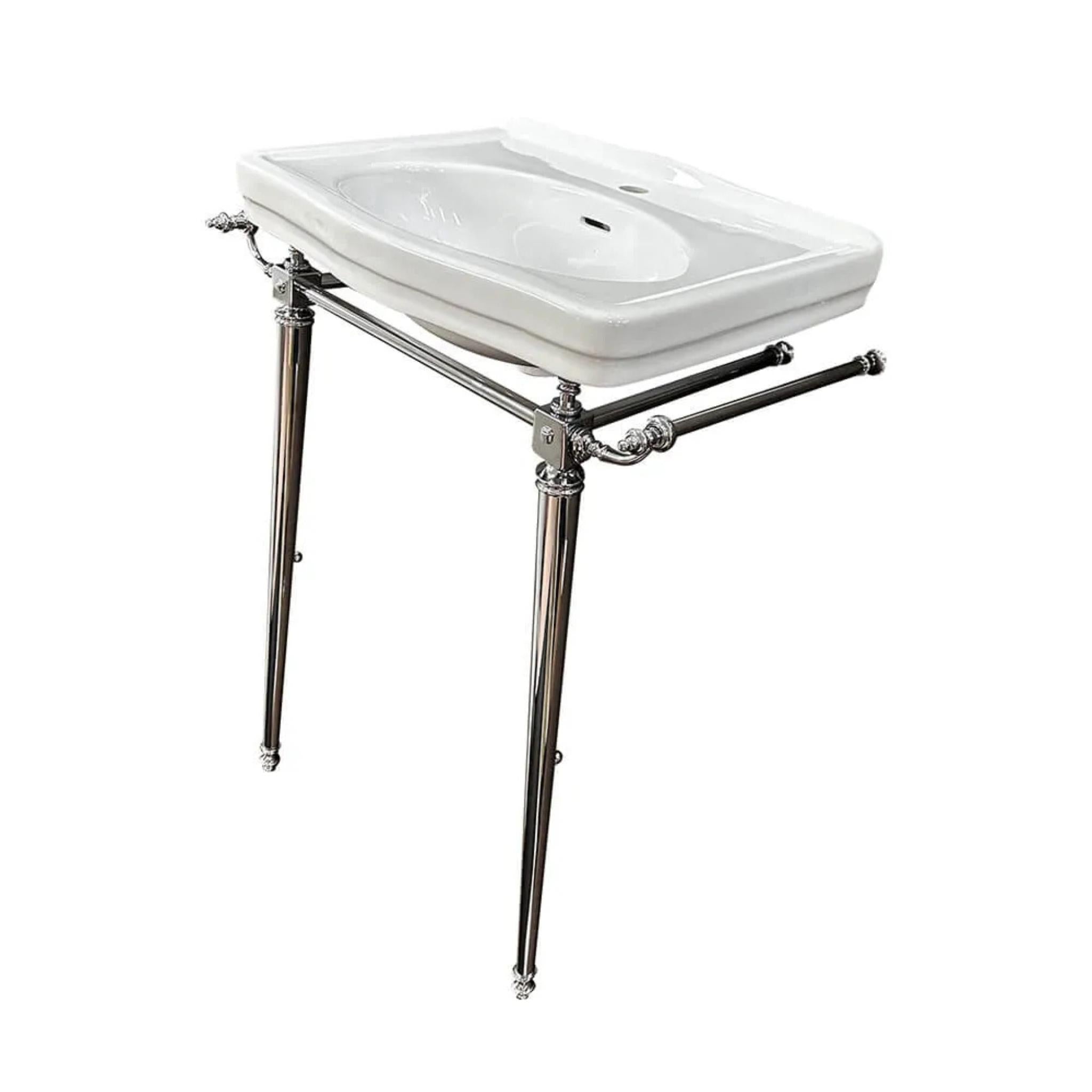 TURNER HASTINGS CLAREMONT ENGLISH BASIN STAND CHROME 580MM