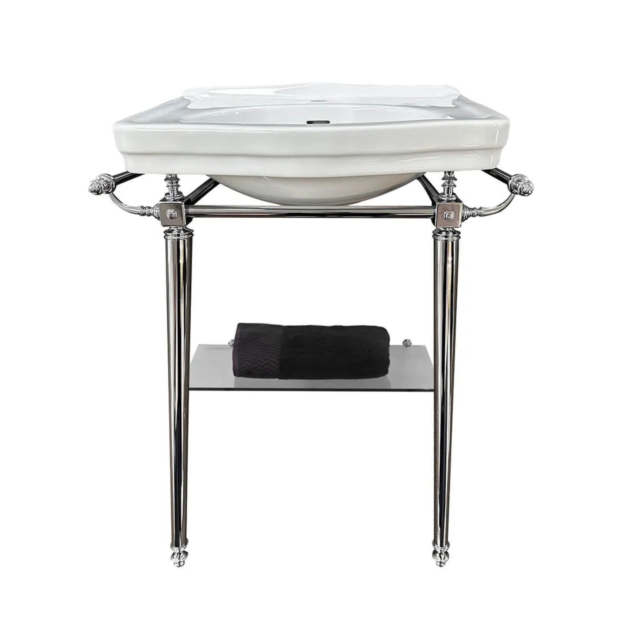 TURNER HASTINGS CLAREMONT ENGLISH BASIN STAND CHROME 580MM