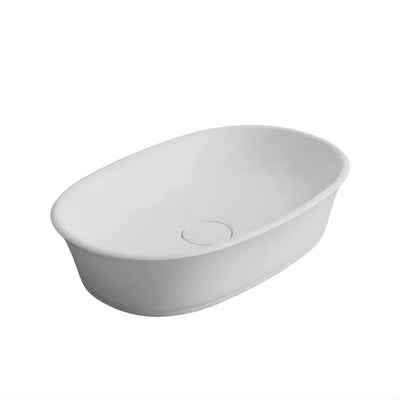 TURNER HASTINGS CLAREMONT HANDCRAFTED ABOVE COUNTER BASIN MATTE WHITE 606MM