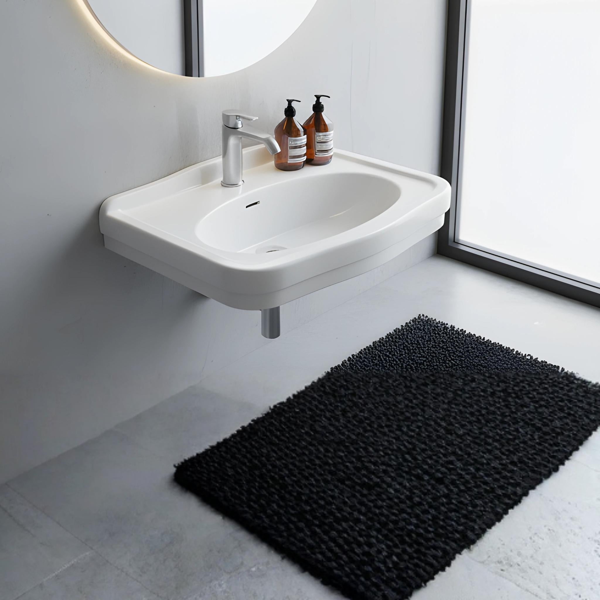 TURNER HASTINGS CLAREMONT WALL HUNG BASIN GLOSS WHITE 580MM