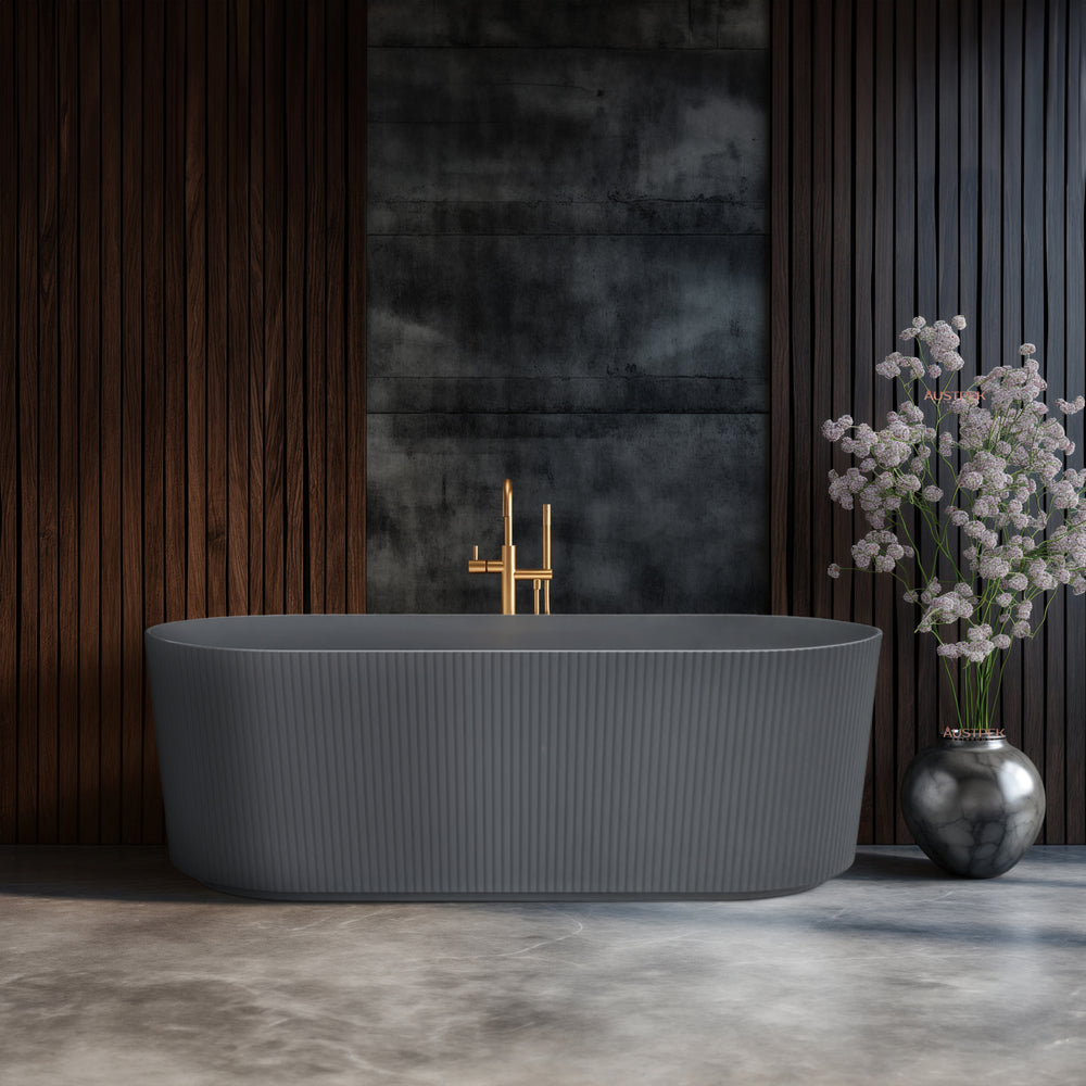 LINSOL CLEO FREESTANDING BATHTUB GREY BLUE (AVAILABLE IN 1500MM AND 1700MM)