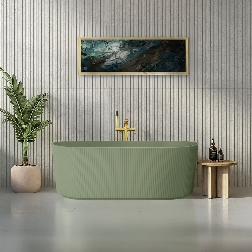 LINSOL CLEO FREESTANDING BATHTUB SAGE GREEN (AVAILABLE IN 1500MM AND 1700MM)
