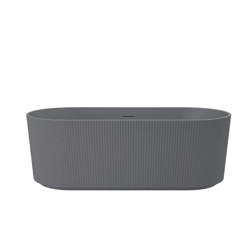 Linsol Cleo Freestanding Bath with Overflow Grey Blue 1500mm