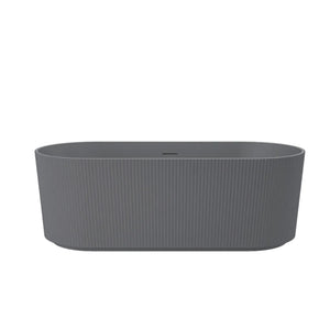 Linsol Cleo Freestanding Bath with Overflow Grey Blue 1500mm
