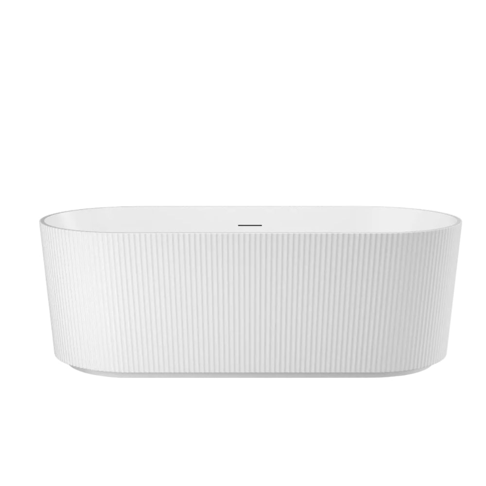 Linsol Cleo Freestanding Bath with Overflow Gloss White 1700mm