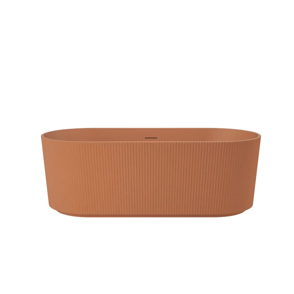 Linsol Cleo Freestanding Bath with Overflow Outback Orange 1500mm