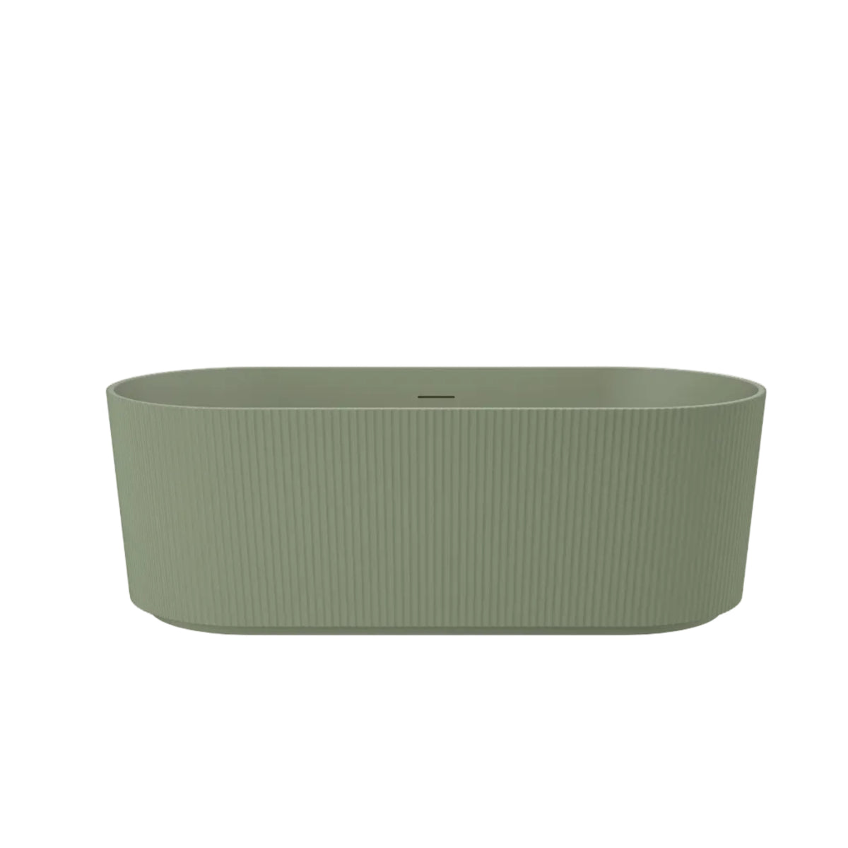 Linsol Cleo Freestanding Bath with Overflow Sage Green 1700mm