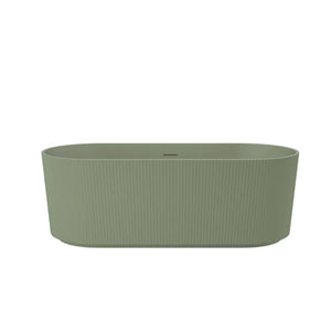 Linsol Cleo Freestanding Bath with Overflow Sage Green 1700mm
