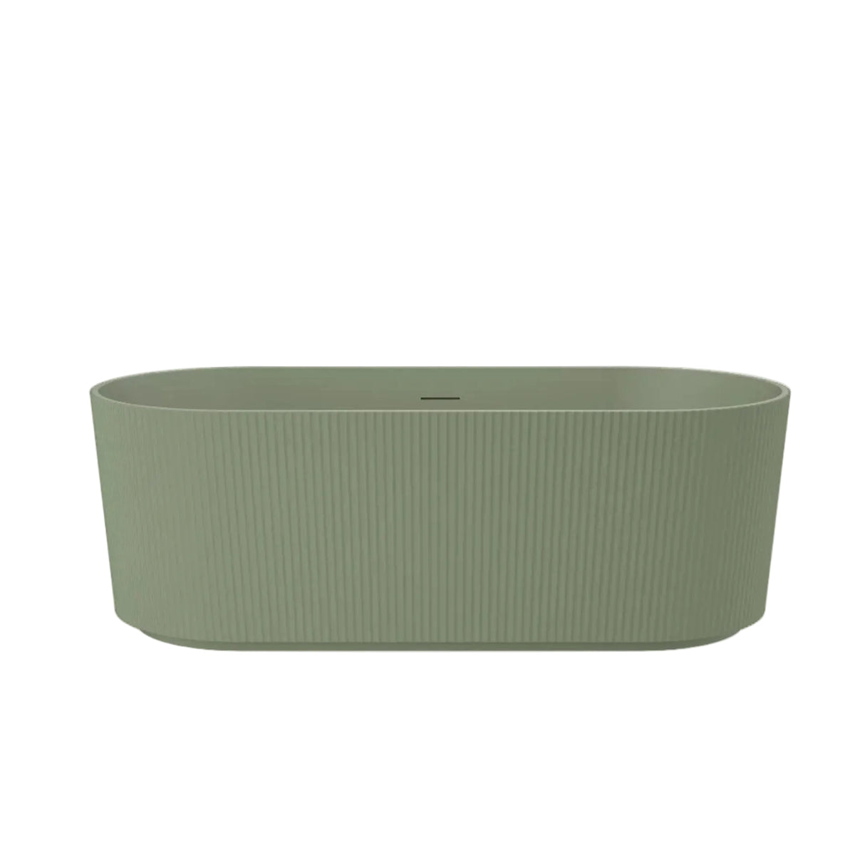 Linsol Cleo Freestanding Bath with Overflow Sage Green 1500mm
