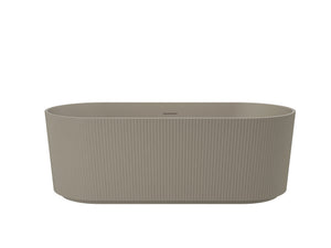 Linsol Cleo Freestanding Bath with Overflow Warm Grey 1700mm