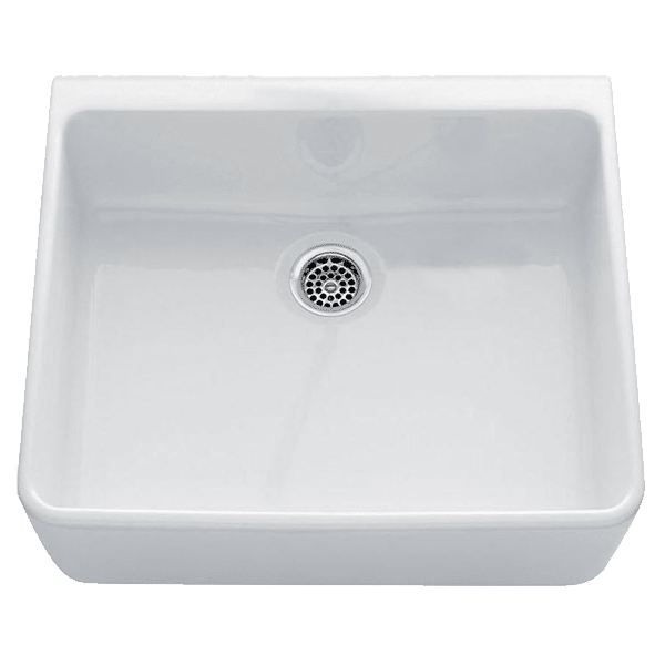 CHAMBORD CLOTAIRE SMALL SINGLE BOWL FIRECLAY KITCHEN SINK WHITE 595MM