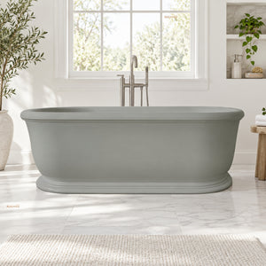 TURNER HASTINGS CAMDEN TITANCAST FREESTANDING NON OVERFLOW BATHTUB INDUSTRIAL GREY 1800MM