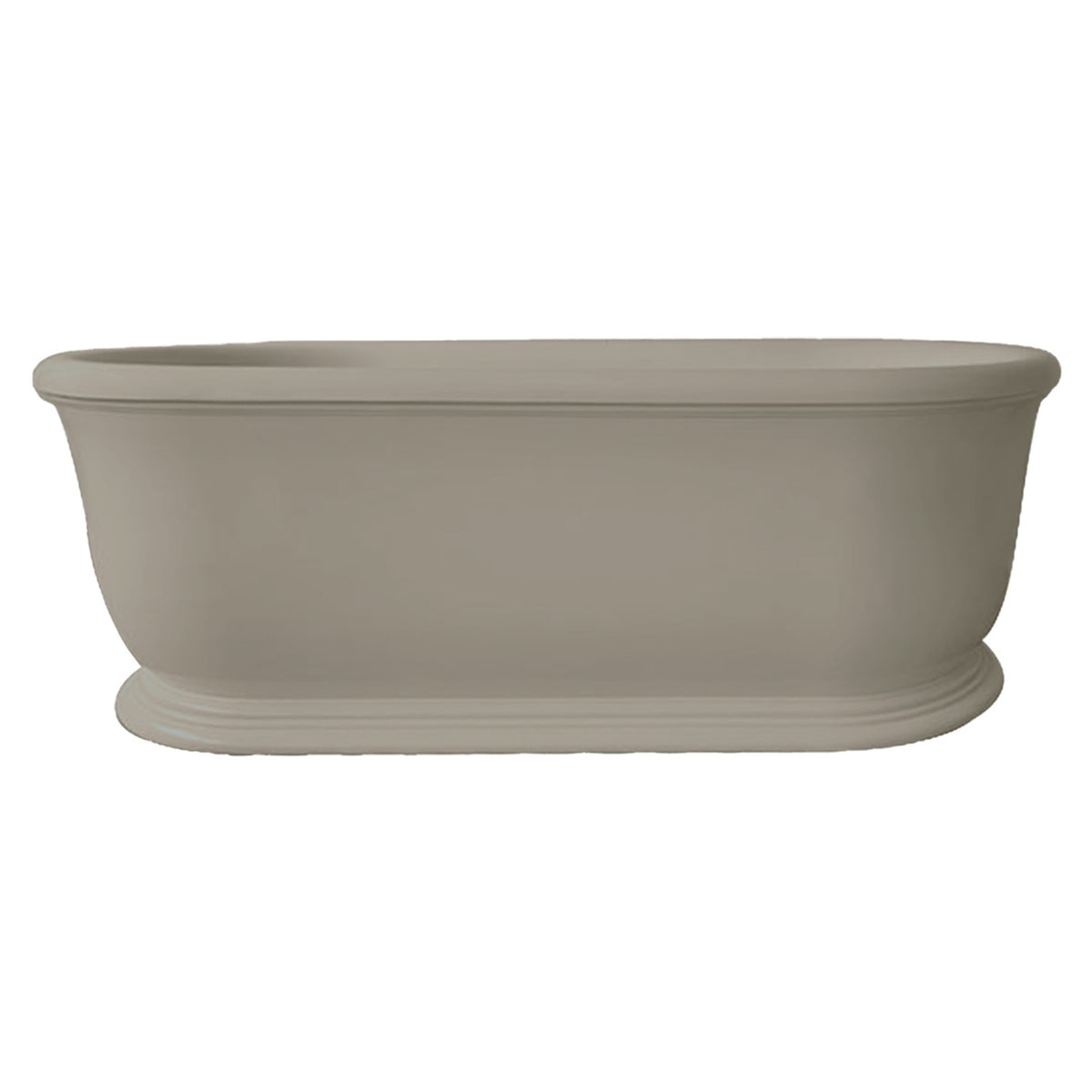 TURNER HASTINGS CAMDEN TITANCAST FREESTANDING OVERFLOW BATHTUB LIGHT FAWN 1800MM