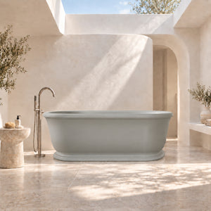 TURNER HASTINGS CAMDEN TITANCAST FREESTANDING OVERFLOW BATHTUB INDUSTRIAL GREY 1800MM