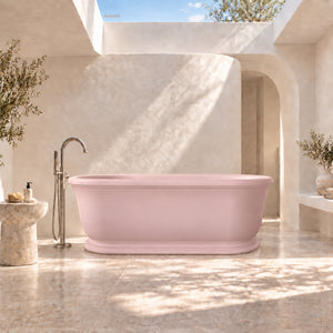 TURNER HASTINGS CAMDEN TITANCAST FREESTANDING OVERFLOW BATHTUB MISTY ROSE 1800MM