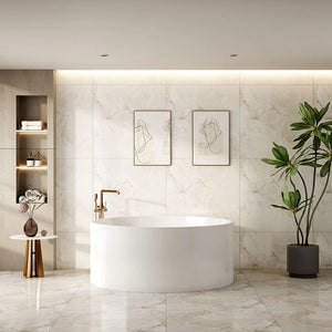MERCIO COLE FREESTANDING ACRYLIC BATHTUB GLOSS WHITE 1400MM