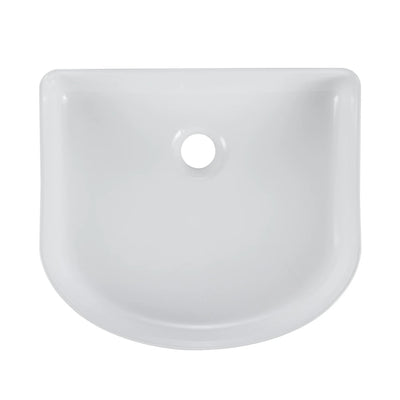 MERCIO CORA FLUTED ARCH ABOVE COUNTER BASIN GLOSS WHITE 410MM