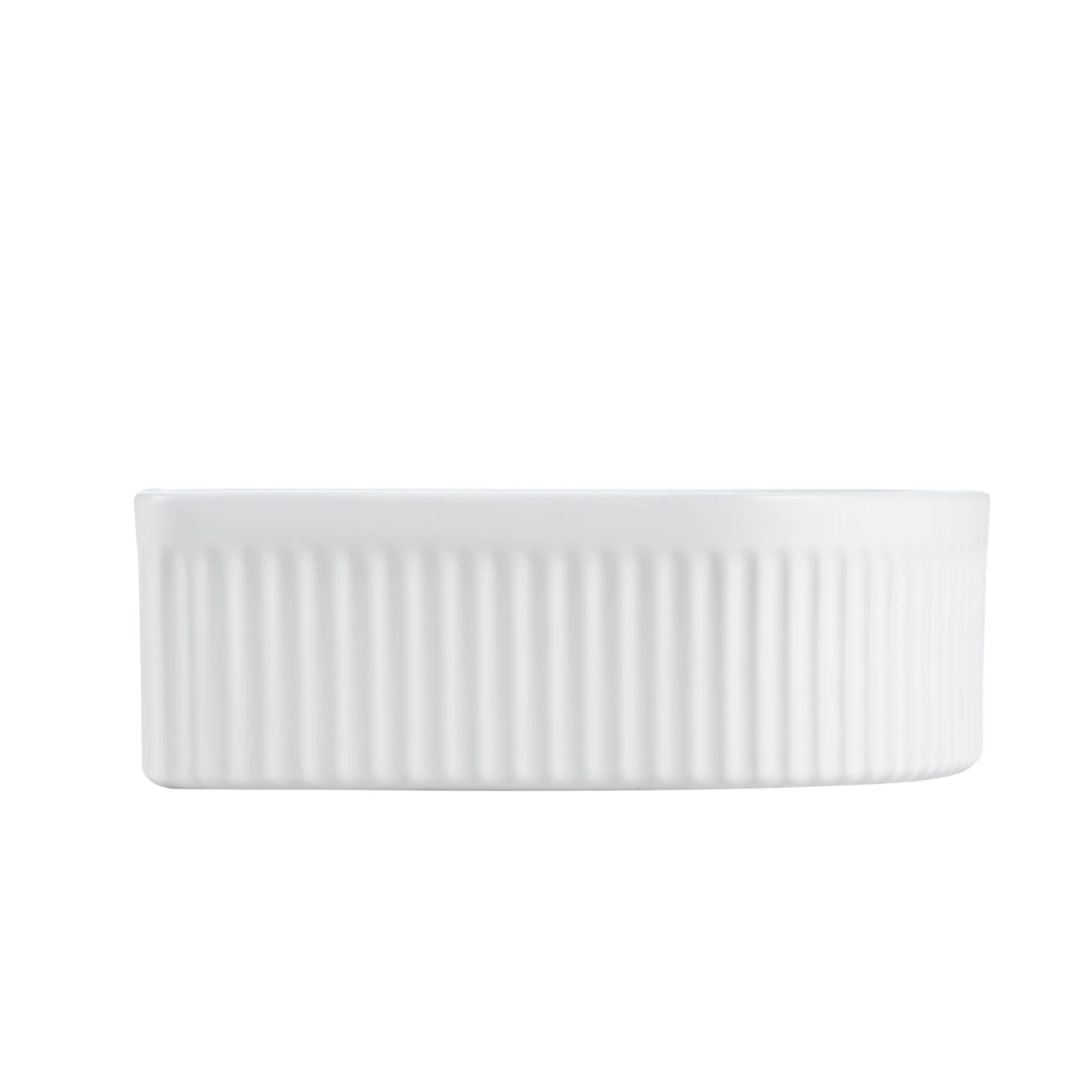 MERCIO CORA FLUTED ARCH ABOVE COUNTER BASIN MATTE WHITE 410MM