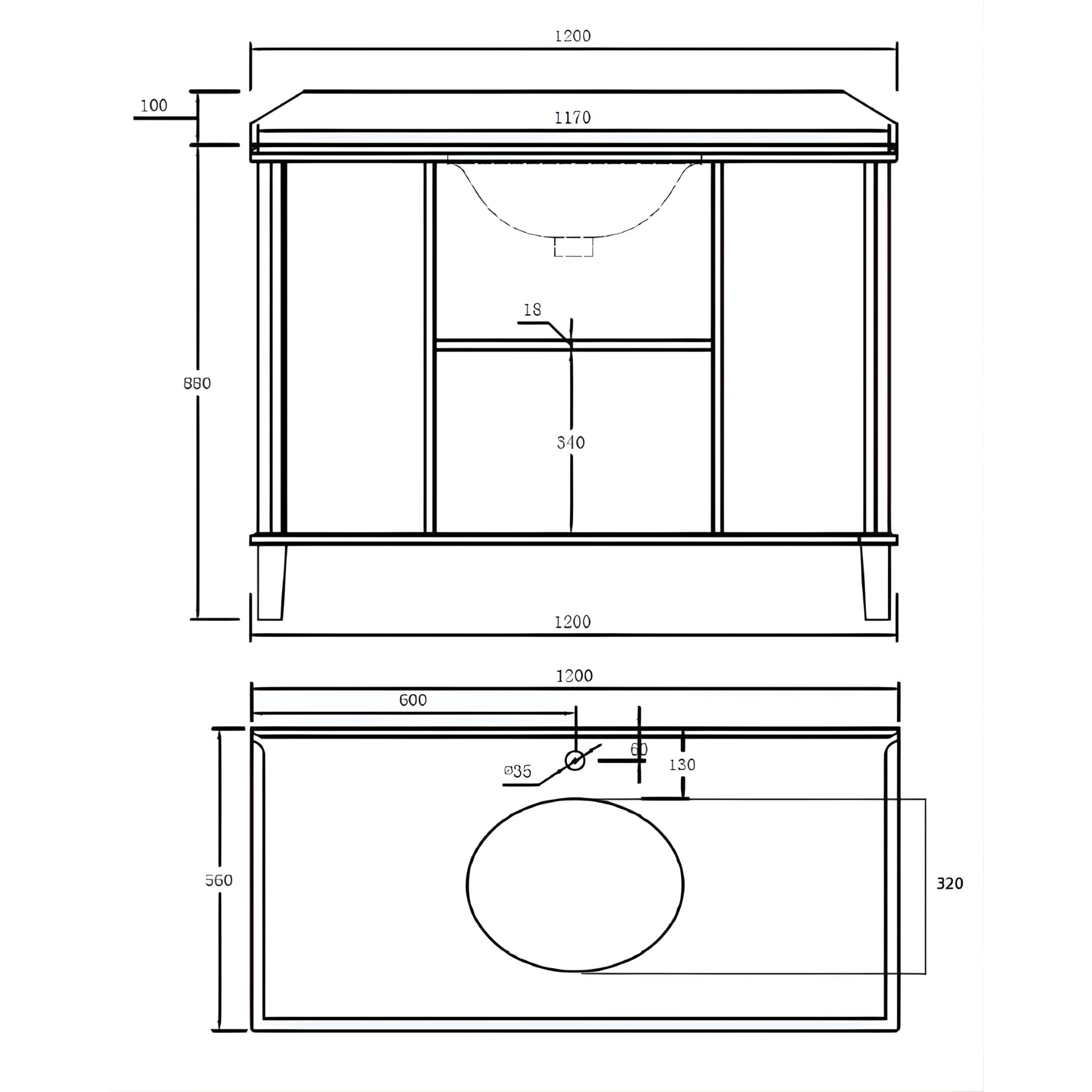 TURNER HASTINGS COVENTRY SATIN WHITE 1200MM SINGLE BOWL FLOOR STANDING VANITY PACKAGE