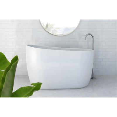 DECINA COSMO FREESTANDING BATH WITH INTEGRATED OVERFLOW GLOSS WHITE 1300MM