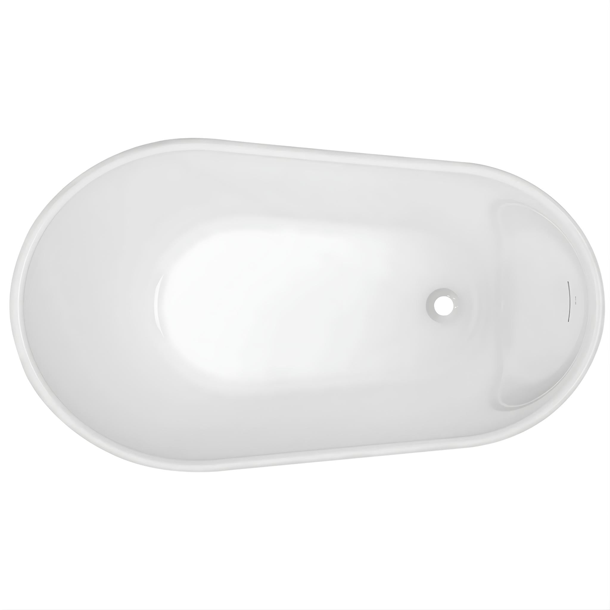 DECINA COSMO FREESTANDING BATH WITH INTEGRATED OVERFLOW GLOSS WHITE 1300MM