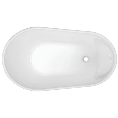 DECINA COSMO FREESTANDING BATH WITH INTEGRATED OVERFLOW GLOSS WHITE 1300MM