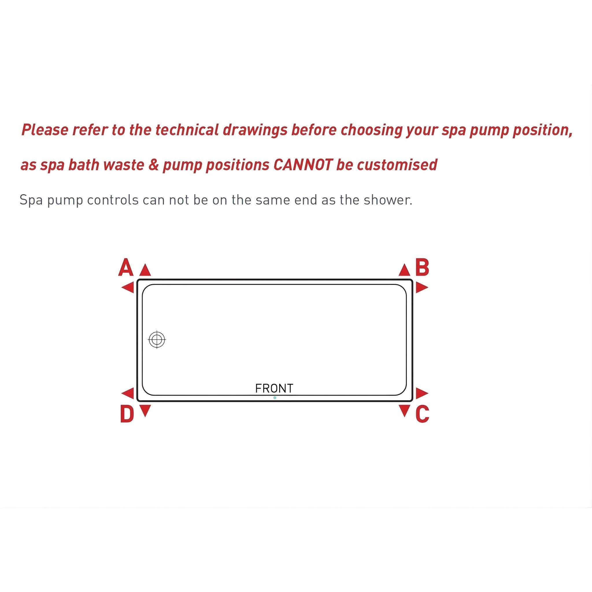 DECINA CORTEZ INSET SANTAI SPA BATH GLOSS WHITE (AVAILABLE IN 1520MM AND 1670MM) WITH 10-JETS