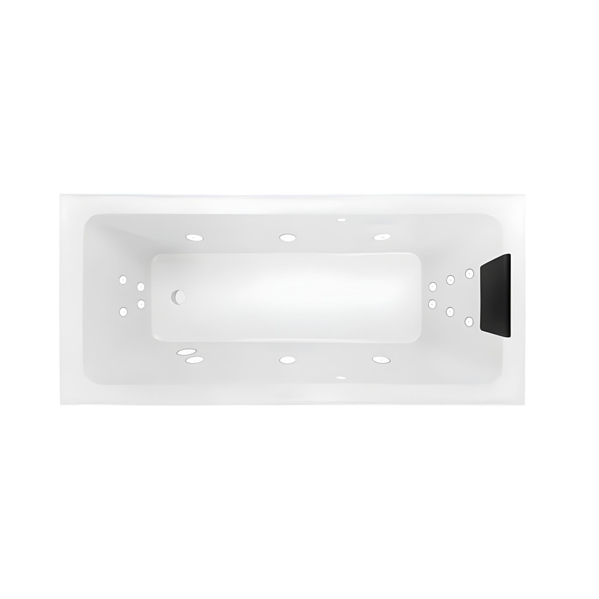 DECINA CORTEZ INSET DOLCE VITA SPA BATH GLOSS WHITE 1670MM WITH 16-JETS